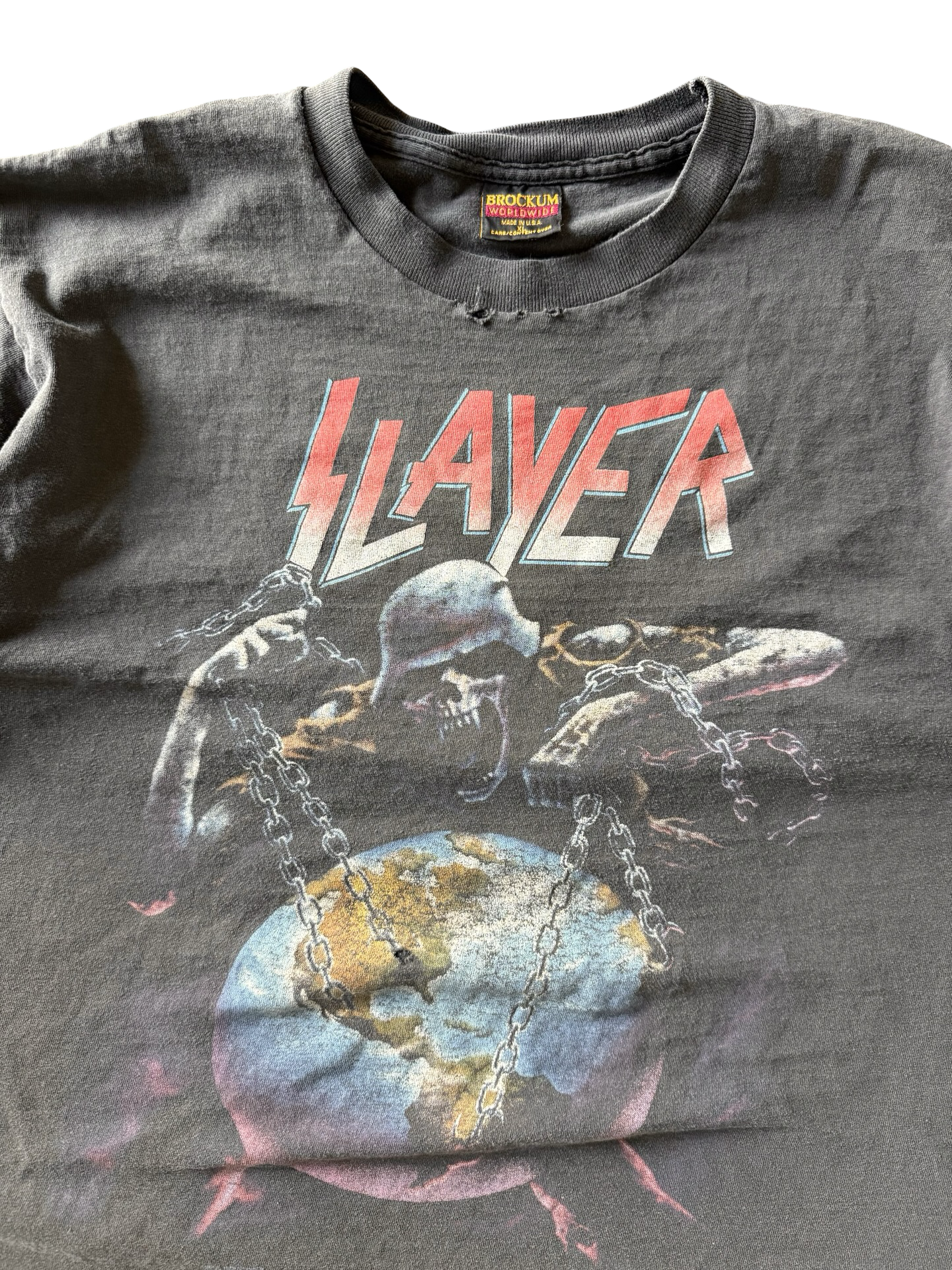 1994 faded Slayer "inTourvention" tour shirt