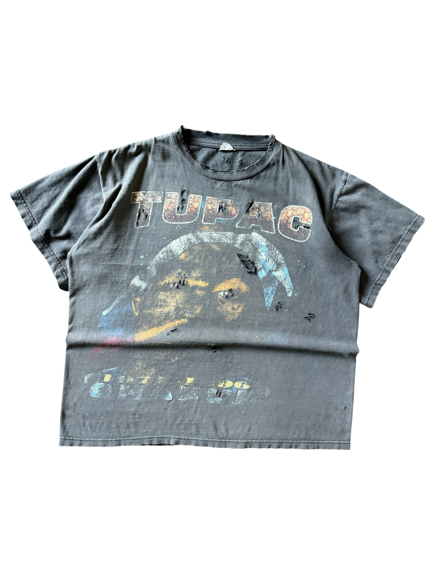90s faded & distressed tupac "makaveli" rap tee