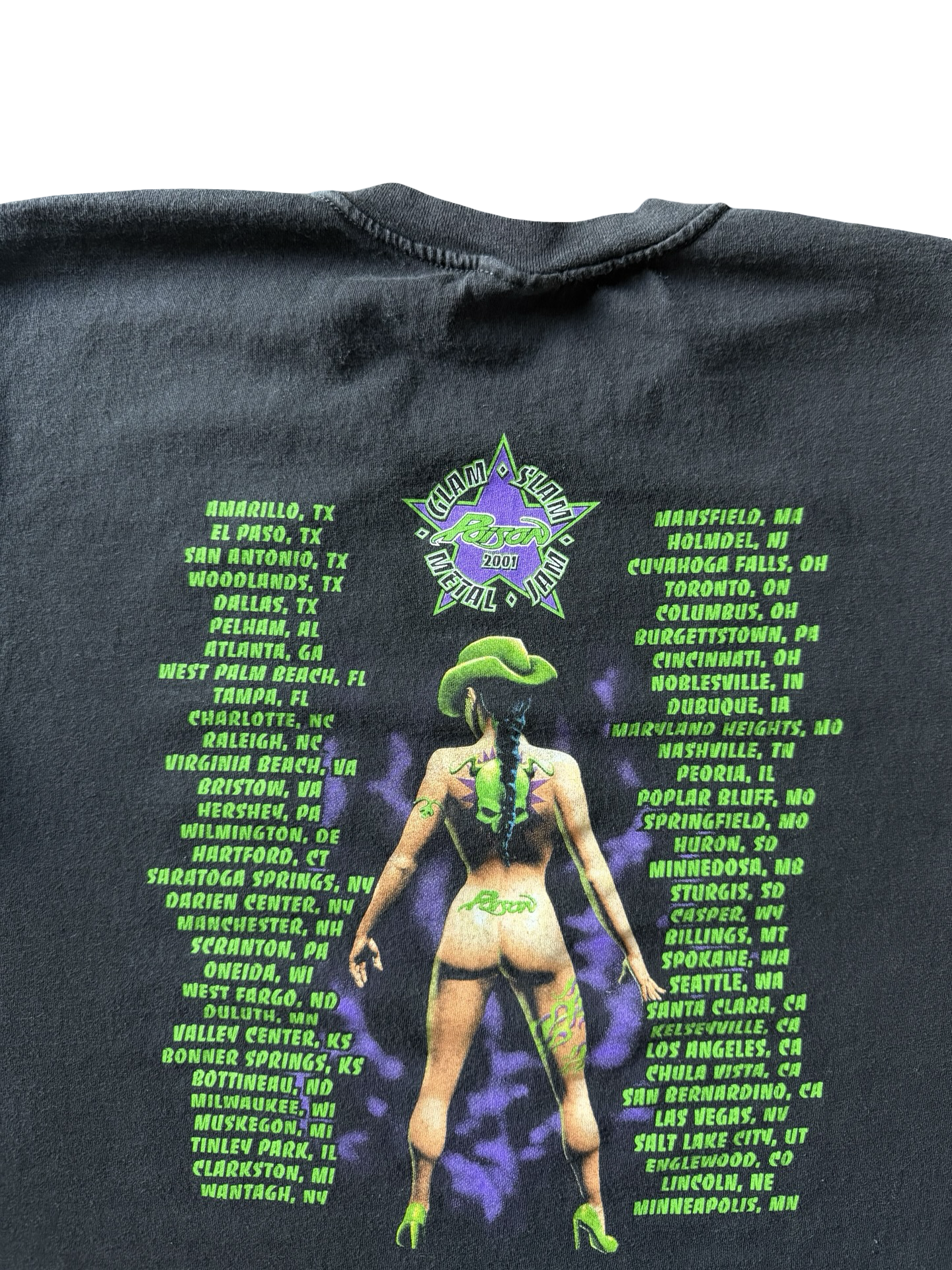 2001 Poison "glam slam metal jam" tour shirt