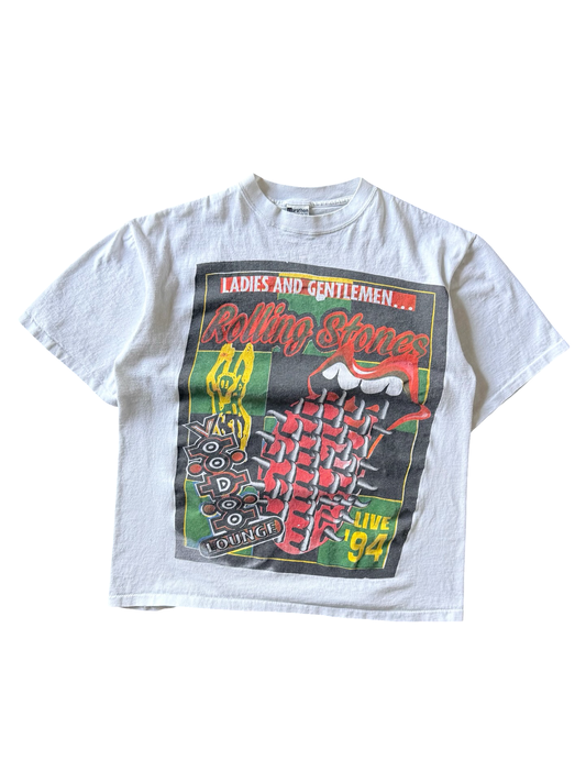 1994 rolling stones "voodoo lounge spiked tongue" band shirt