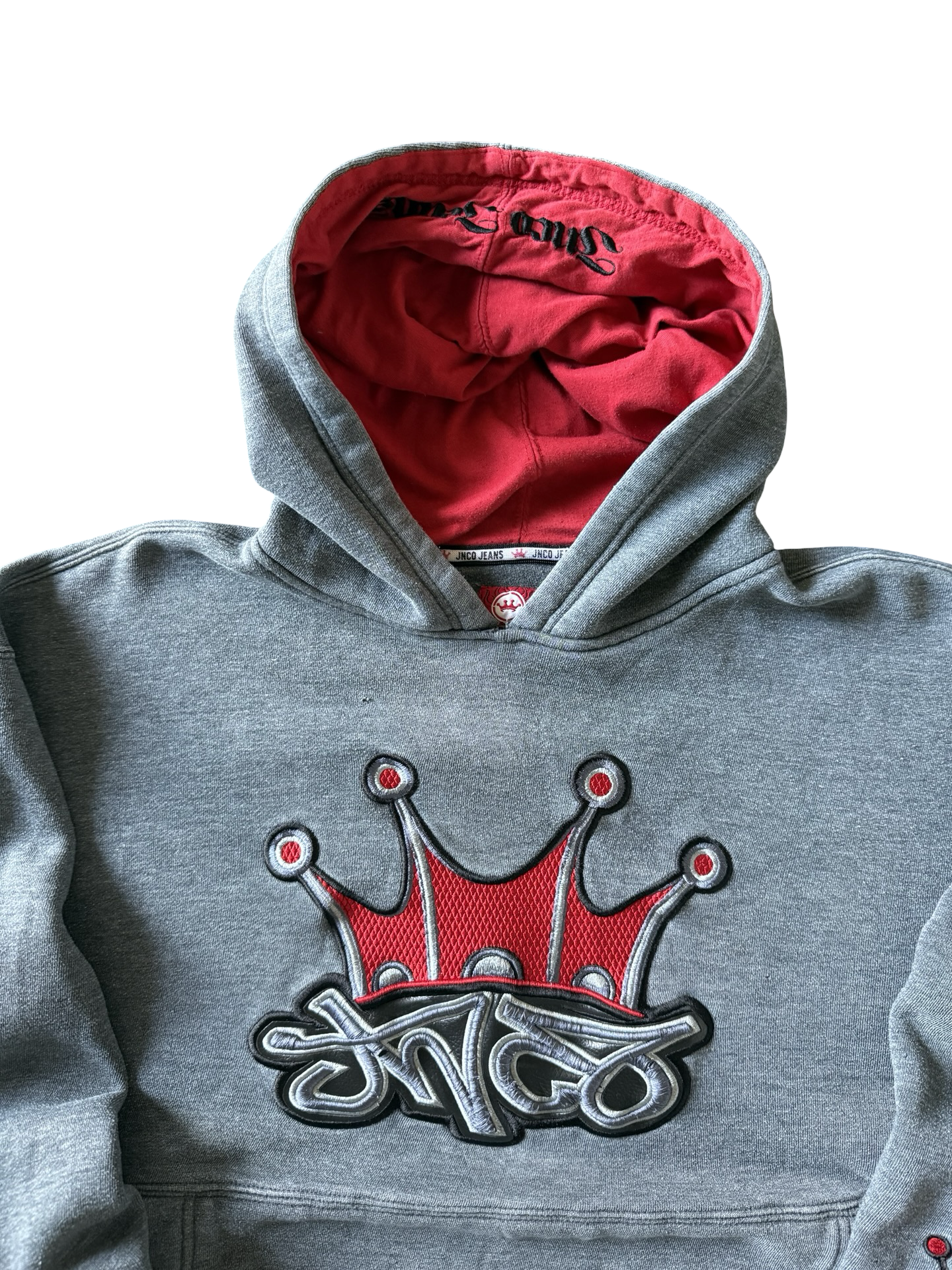 2000s JNCO "crown logo" embroidered skate hoodie (XL)