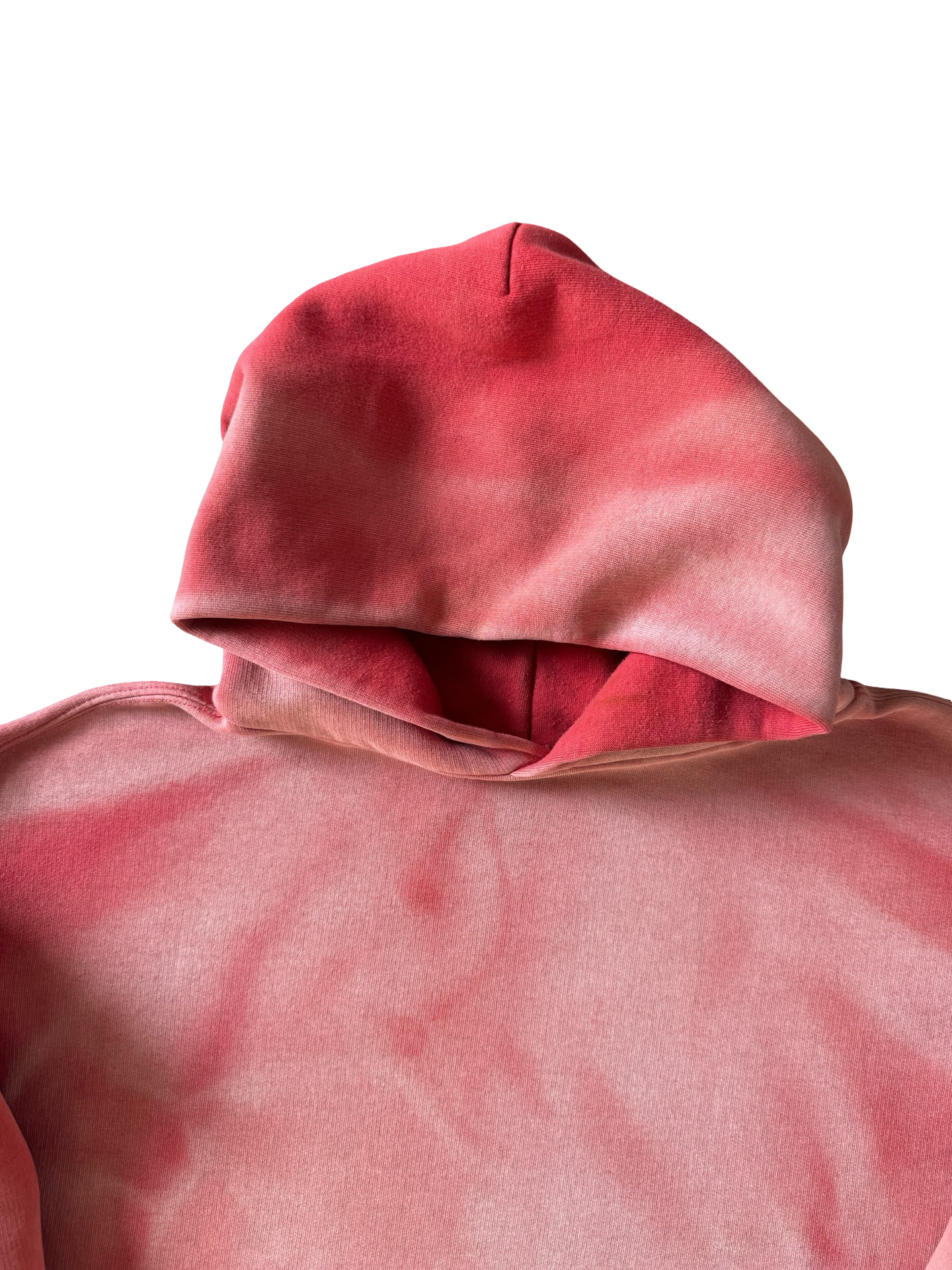 2000s sun-faded red blank hoodie (XL)