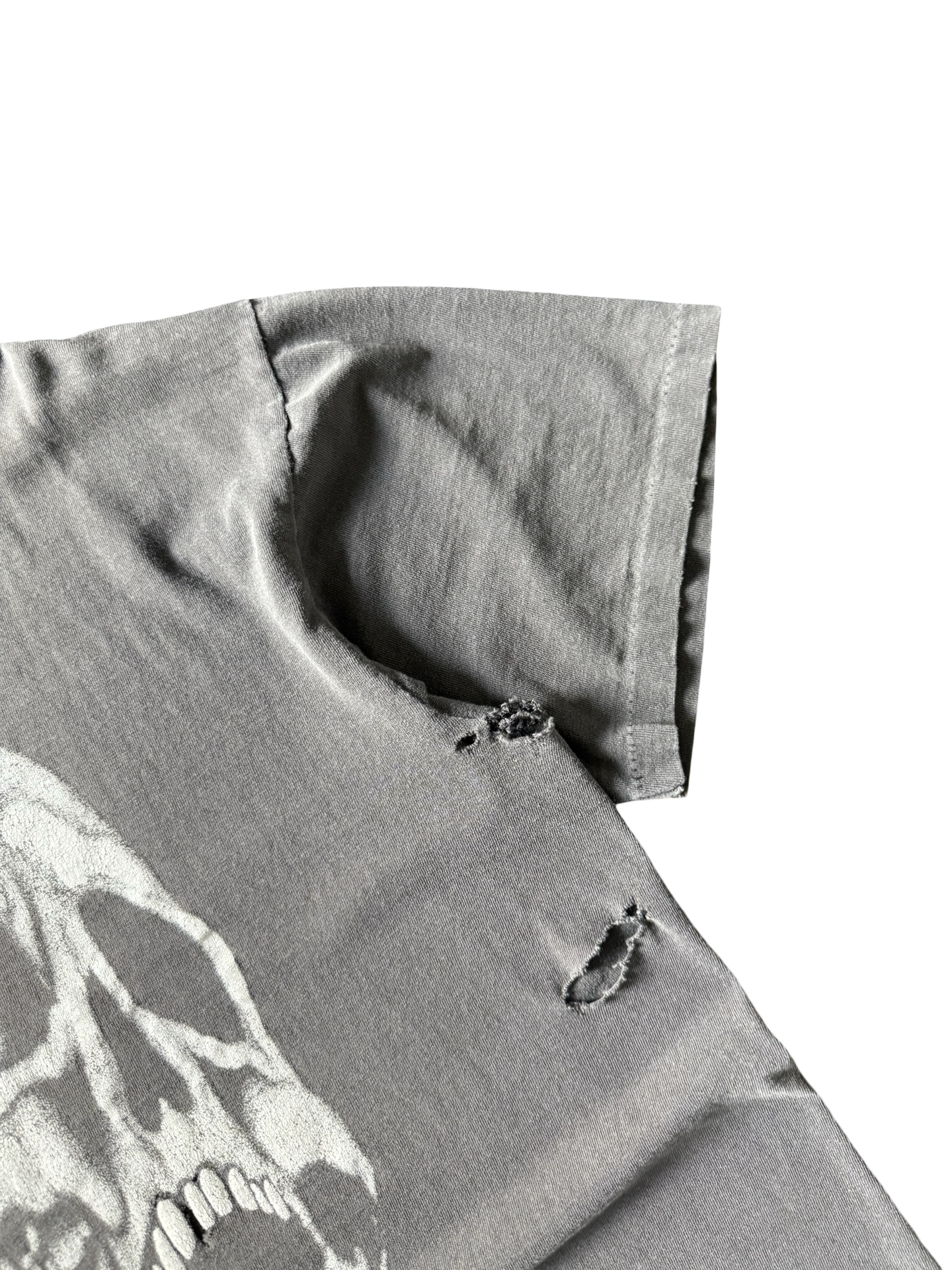 1994 faded & distressed Fashion Victim "double skull" shirt (XL)