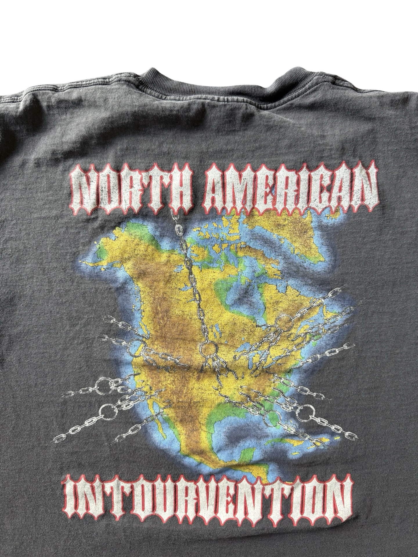 1994 faded Slayer "inTourvention" tour shirt