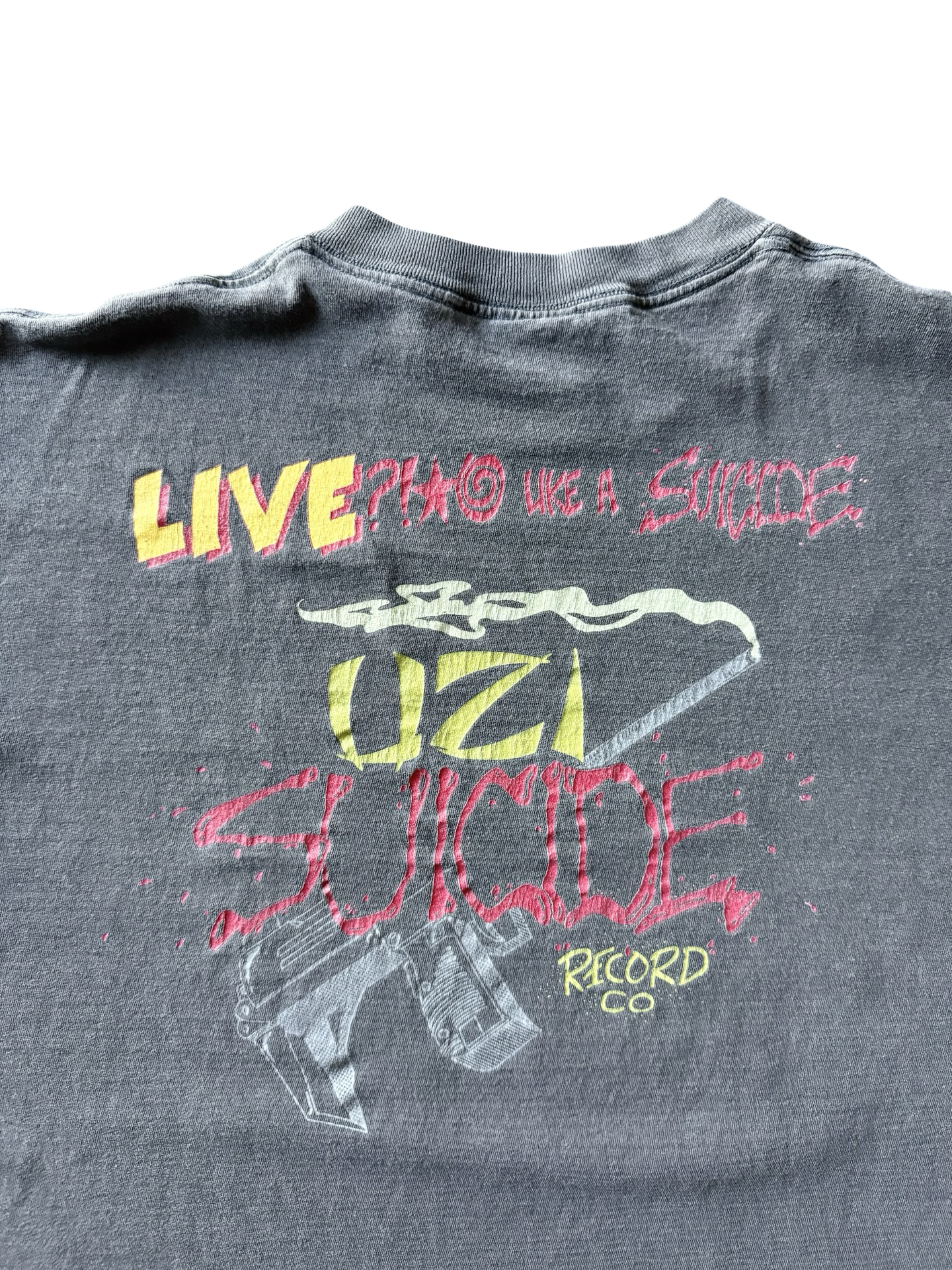 1993 faded Guns' N Roses " live like a suicide" band shirt